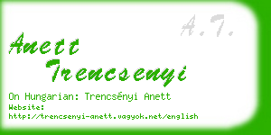 anett trencsenyi business card